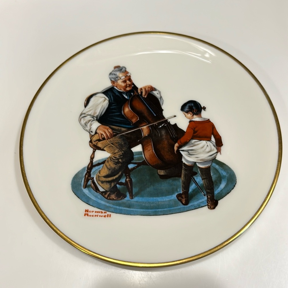 NORMAN ROCKWELL Limited Edition Danbury Mint Collectible Plate “Grandpa’s Girl”